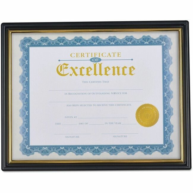 Universal Office Products Frame Pl Docu 3 Pack Gd/Bk UNV76847