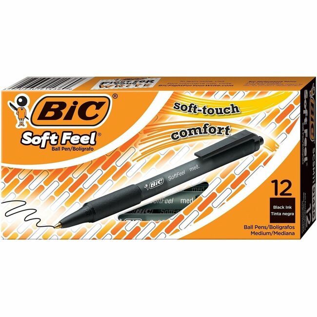 BIC Corporation Pen Softfeel Bp Rt Medium Black BICSCSM11BK