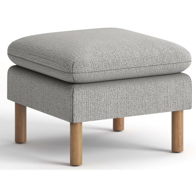 The HON Company Ottoman Lounge Fabric Gray HONVP3LOTTGRY