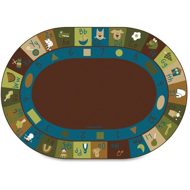 Carpets for Kids Rug Lrnblock Natural 6X9 Oval CPT37706