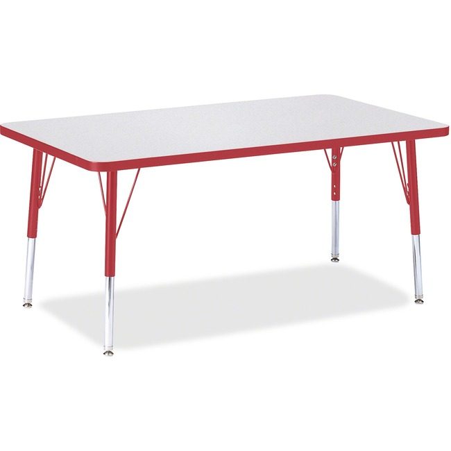 Jonti-Craft, Inc. Table Rectangle 30X48 Gy/Rd JNT6473JCE008