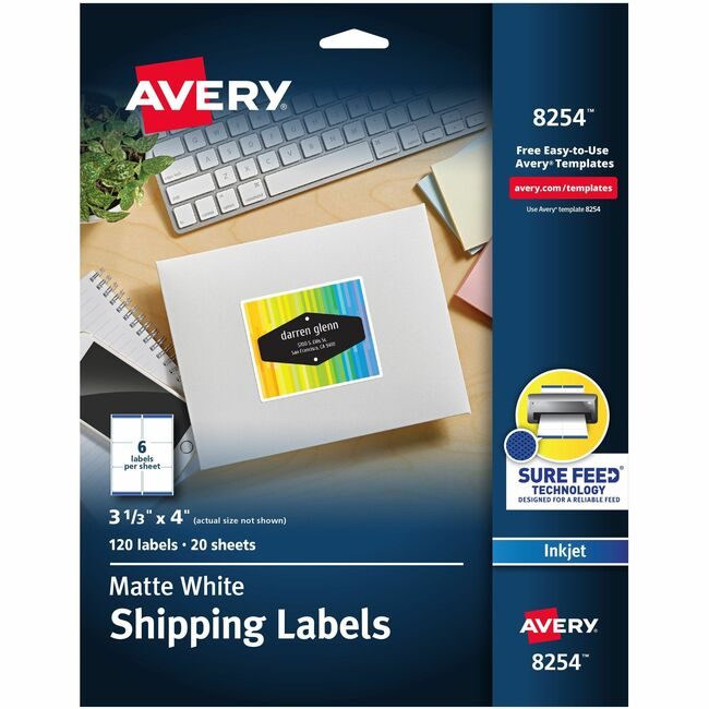 Avery Products Corporation Label Inkjt Clear 4X3-1/3 120 AVE8254