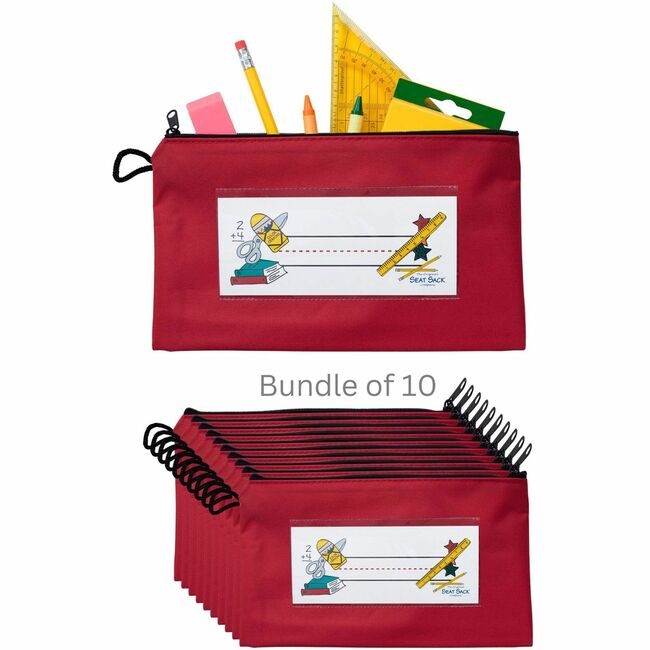 The Original Seat Sack Company Pouch Pencil 10 Pack Red SSK10040BUNDLE
