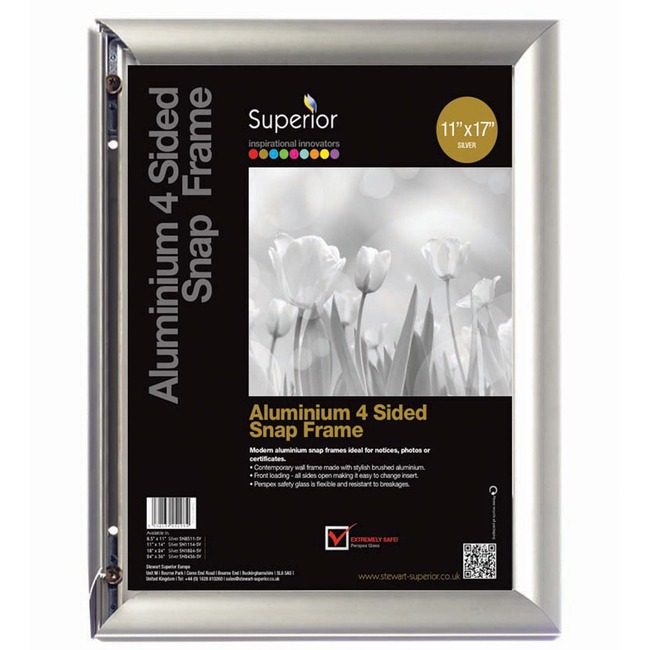 Stewart Superior Seco Snapframe Almnm 11X17 Svr SSCSN1117SV