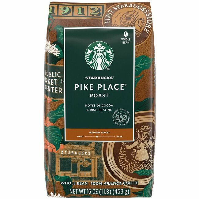 Seattle's Best Coffee Starbucks Coffee Company Seattle's Best Whlbean Pikeplce 1LB SBK12411946CT