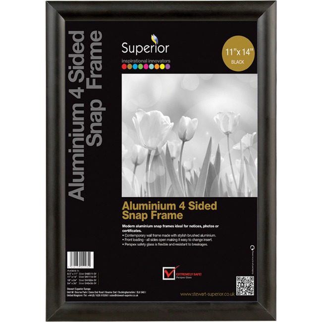 Stewart Superior Seco Snapframe Almnm 11X14 Black SSCSN1114BLACK