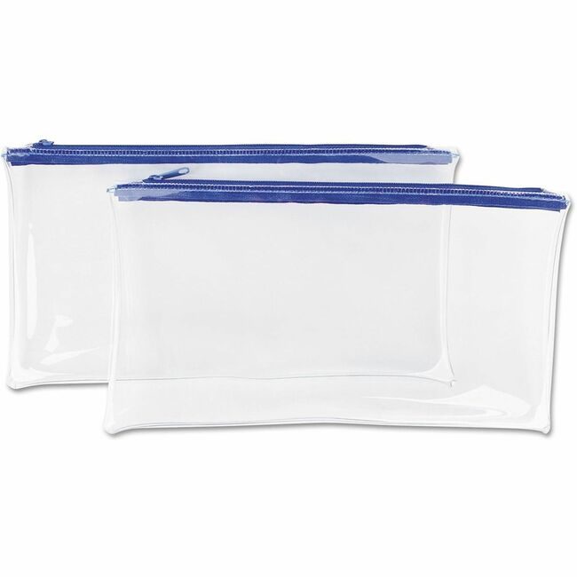 Universal Office Products Wallet Zippered 2/PK Clear UNV69025