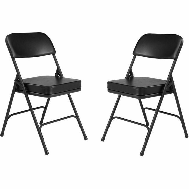 National Public Seating Chair Fold Vin Black 3200SER NPS3210