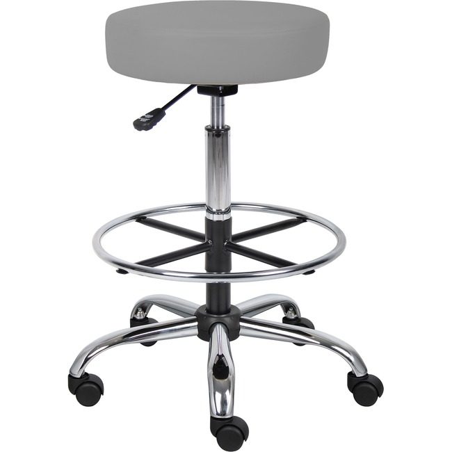 Boss Office Products Stool Antimicrobial Gray BOPB16240GY