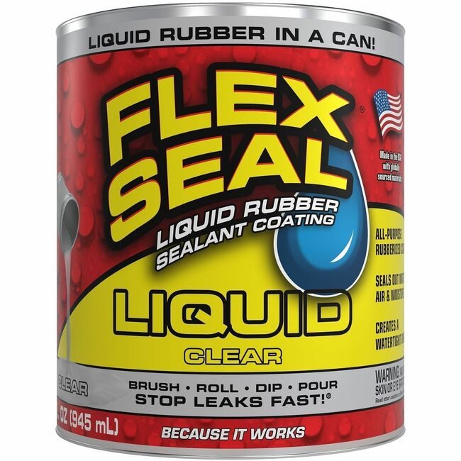 Swift Response, LLC Flex Seal Rubber Liquid 32FL Oz Clear FLXLFSCLRR32