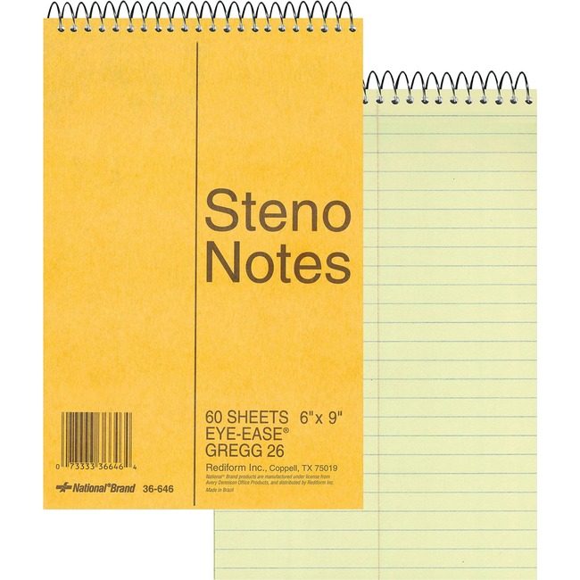 Dominion Blueline, Inc. Schneider Vizz Notebook Steno 6X9 Grnppr RED36646