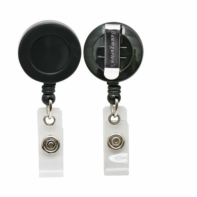 Baumgartens Reel Badge Retractable Black BAU68424