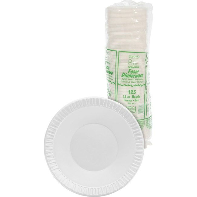 Dart Container Corporation Bowl Foam White 10-12OZ. DCC12BWWQR