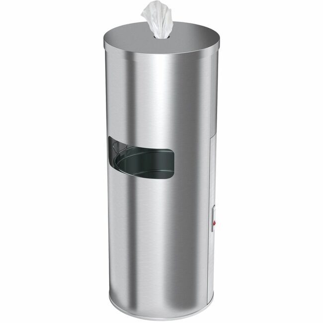 HLS Commercial Trashcan Halfround Dispens HLCHLSC09WSR