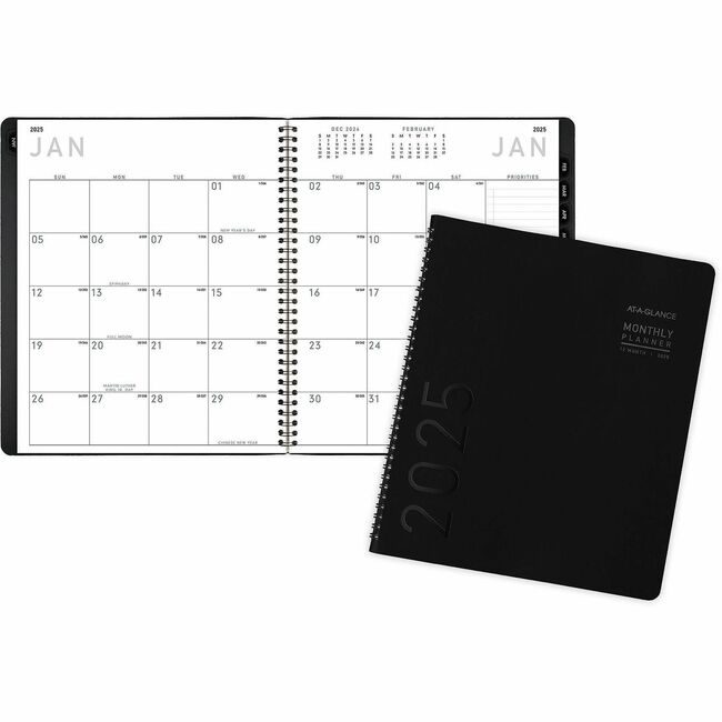 ACCO Brands AT-A-GLANCE Planner Mnth Contmp 9X11 Black AAG70260X05
