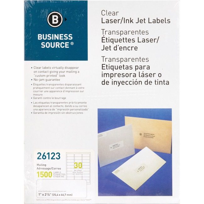 Business Source Label Address Lsr 1X2.75 Clear BSN26123