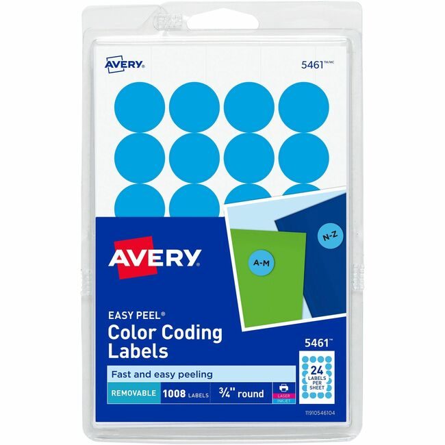 Avery Products Corporation Label Round 3/4"DIA Ltbe AVE05461
