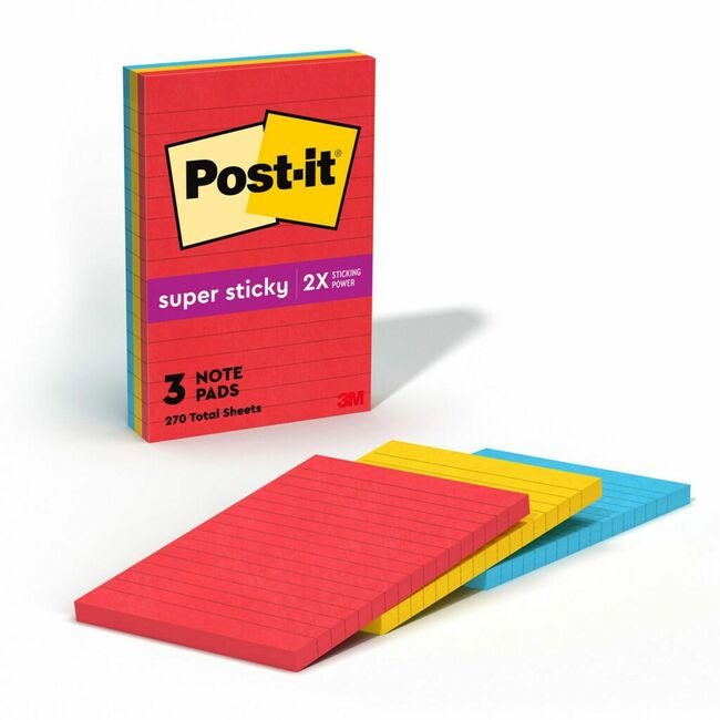3M Company Note Sprstky Lined 4X6 3 Pack MMM660-3SSAN