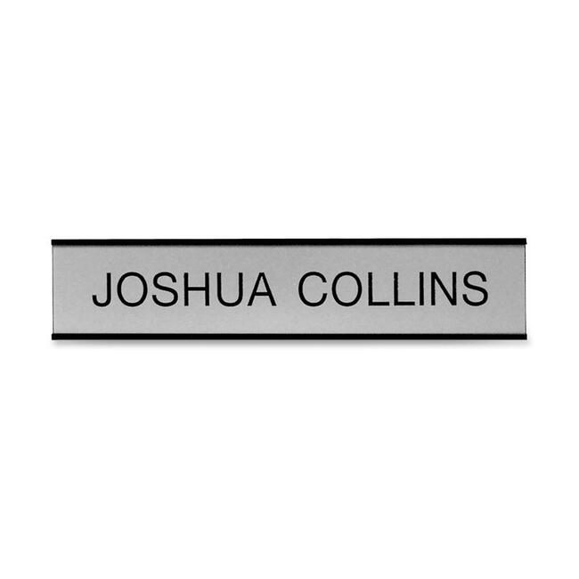 Shachihata / Xstamper Sign Wall Stnd Aluminum 2X10 Black XSTW37