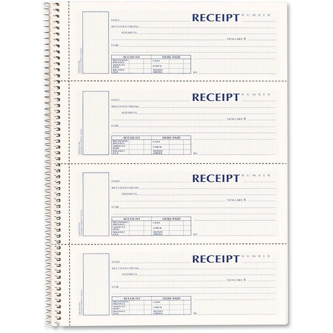 Dominion Blueline, Inc. Schneider Vizz Book Recpt Money 2-3/4X7 REDS16444WCL