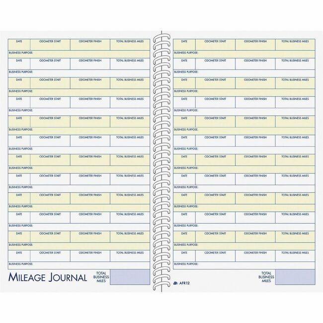 Adams Business Forms Book Mileage & Expense ABFAFR12