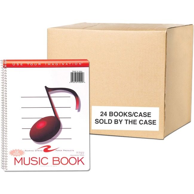 Roaring Spring Paper Products Notebook Wb Music 12 STAVE ROA15009CS