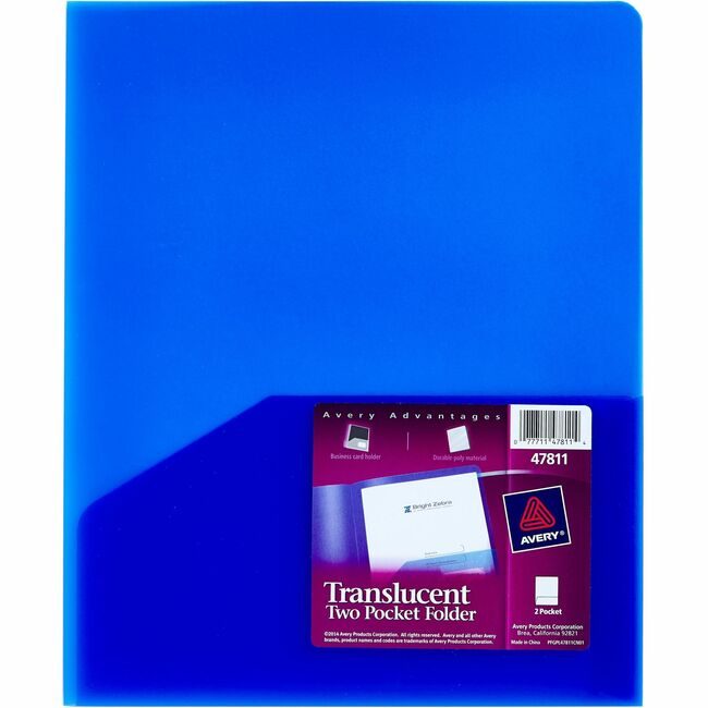 Avery Products Corporation Folder 2PCKT Translucent Be AVE47811EA