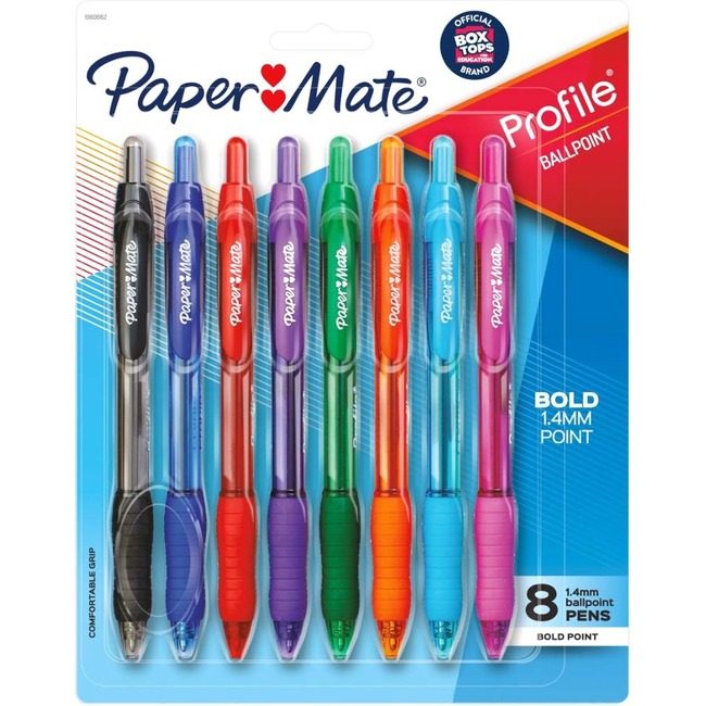 Newell Brands Paper Mate Pen Profile Rt 1.4MM Assorted 8 Count PAP1960662