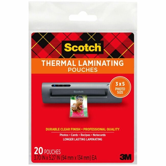 3M Company Pouch Laminating 3-1/2"X5" MMMTP590220