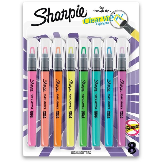Sharpie / Expo / Prismacolor / Sanford Newell Brands / Sanford Sharpie / Expo / Prismacolor / Highlighter Clrvw Stick 8 Pack SAN2128218