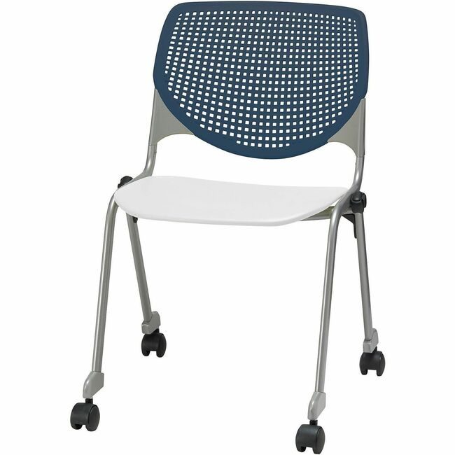 KFI Seating Chair Casters Stk Navy White KFICS230BKB3S08
