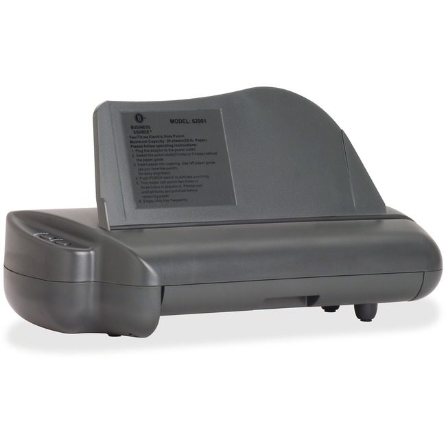 Business Source Punch Elec 3-HOLE 30SH Gray BSN62901