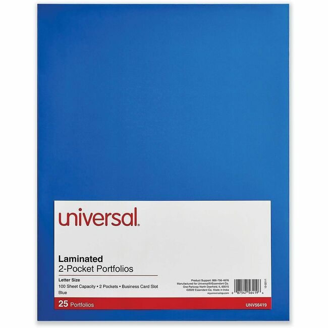 Universal Office Products Portfolio 2PCKT Letter 25 Be UNV56419
