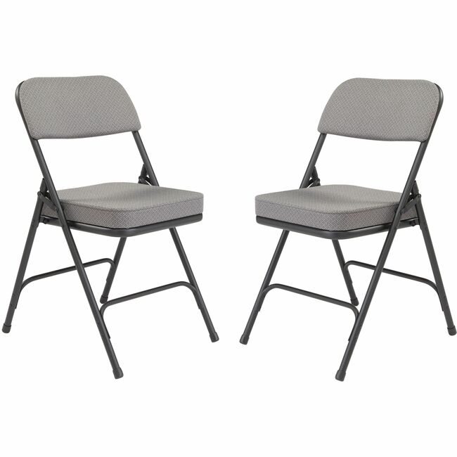 National Public Seating Chair Fold Fab Gray 3200SER NPS3212