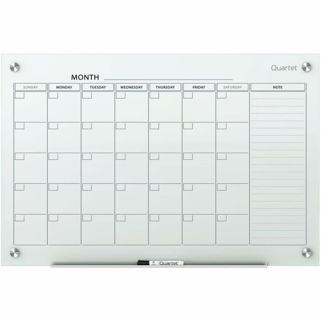 ACCO Brands Quartet Board Calendar Glass 3X2 QRTGC3624F