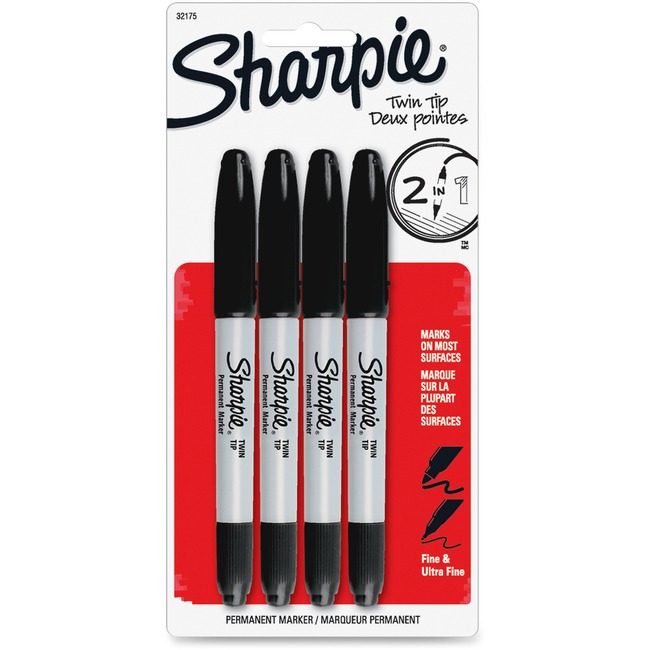 Sharpie / Expo / Prismacolor / Sanford Newell Brands / Sanford Sharpie / Expo / Prismacolor / Marker Twin Black 4 Pack SAN32175PP