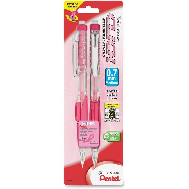 Pentel of America Pencil Twt-Erclk 2-PK Bca PENPD277TBP2PBC