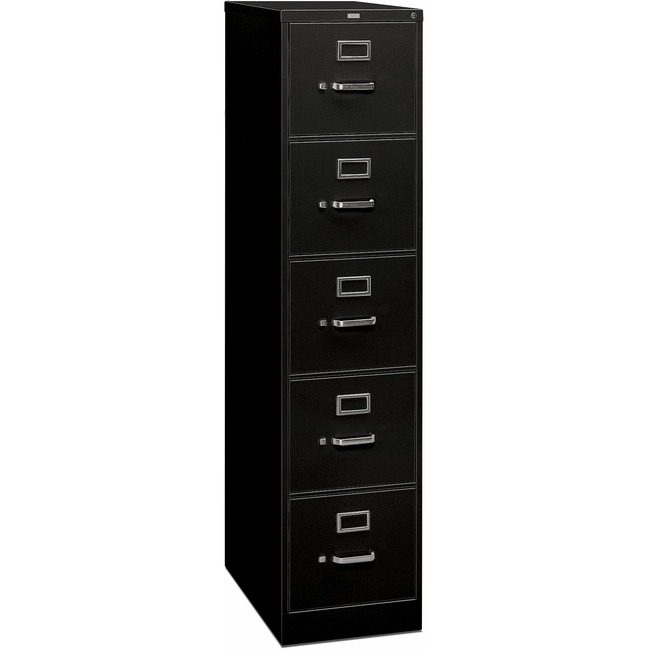 The HON Company File Letter 5DRW W/Lock Black HON315P-P