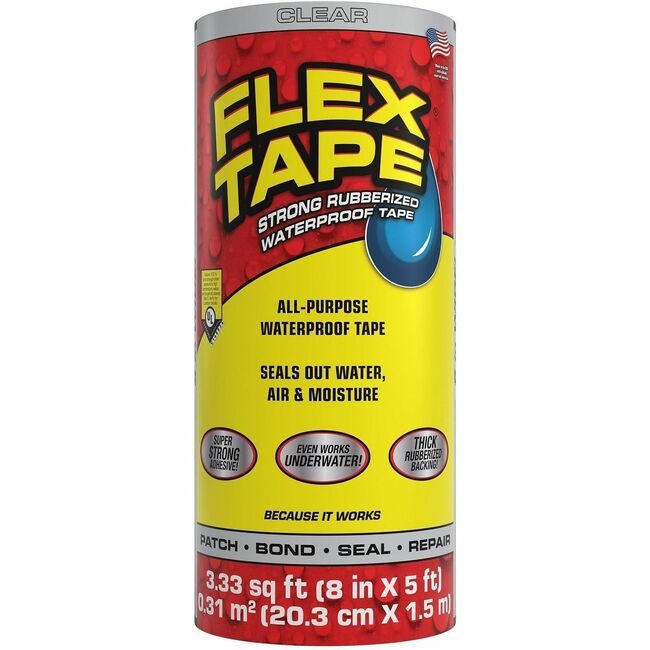 Swift Response, LLC Flex Seal Tape 8"X5 Clear FLXTFSCLRR0805