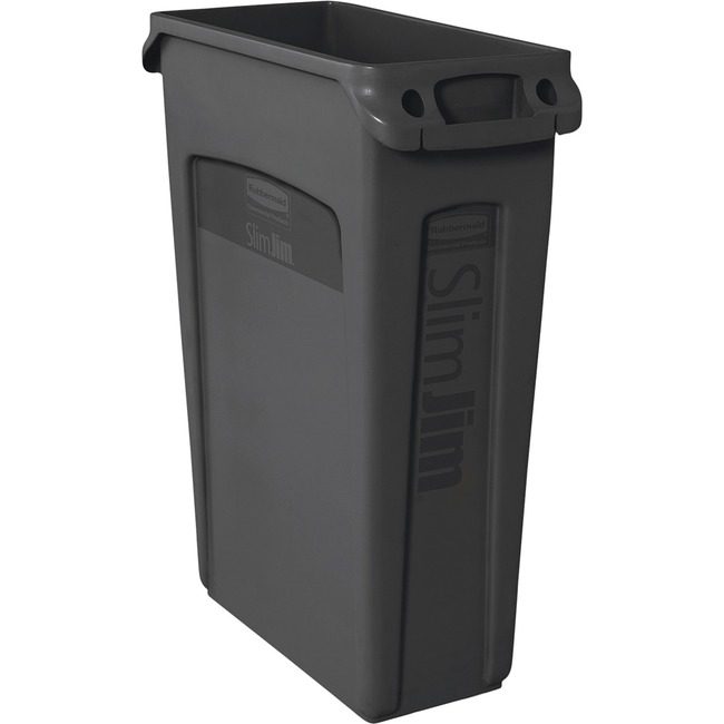 Rubbermaid Commercial Products Wastecan Vntd Slimjim 23G RCP354060BKCT