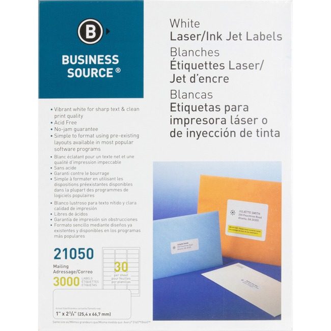 Business Source Label Ij/Lsr 1X2.6 We 3000 BSN21050
