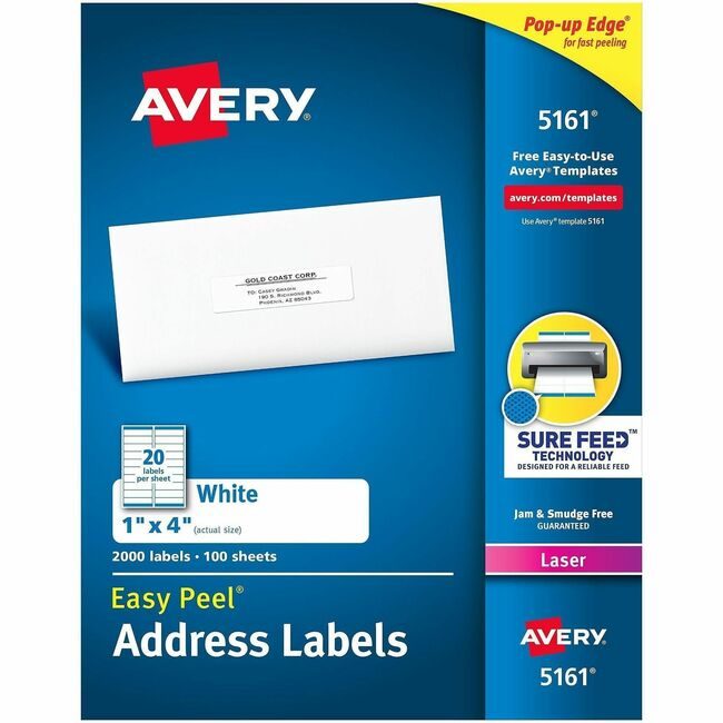 Avery Products Corporation Label Ezpeel Lsr 1X4 We AVE5161