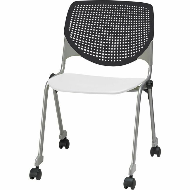 KFI Seating Chair Casters Stk Black White KFICS230BKB10S8