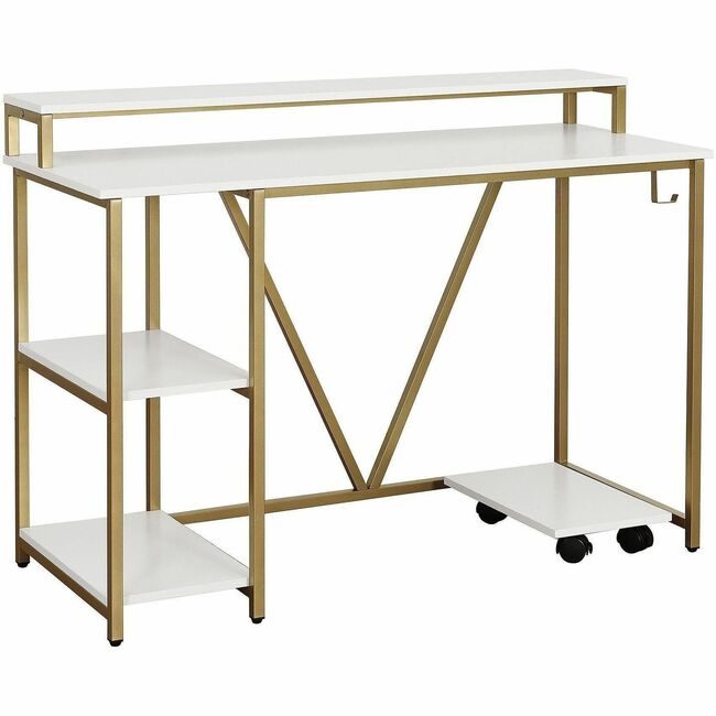 RTA Products Desk Soho Mobile Shlf We Gd RTA7310DGLD