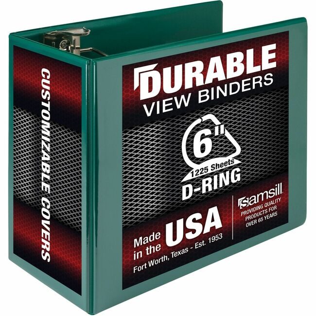 Samsill Binder Nonstck D-Ring 6" Green SAM16424