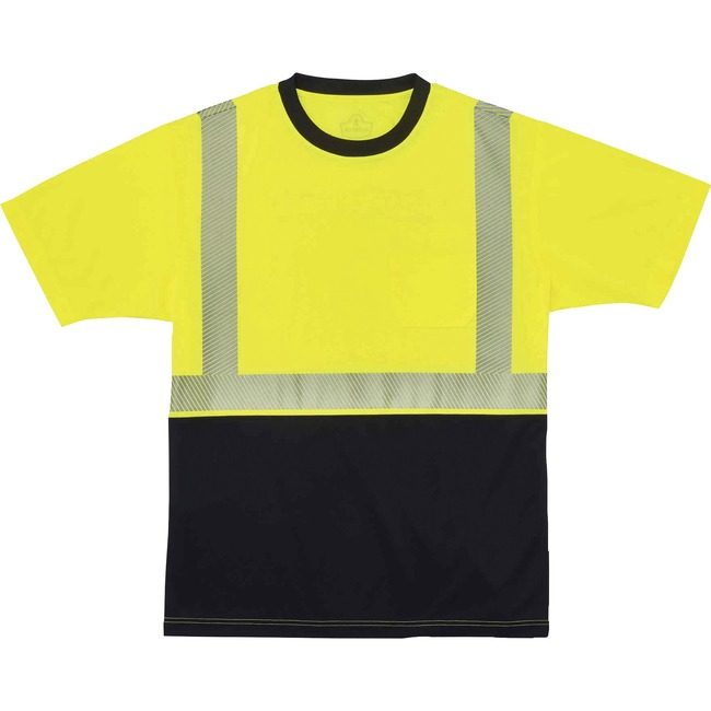 Ergodyne T-Shirt Black Front XL Lime EGO22535