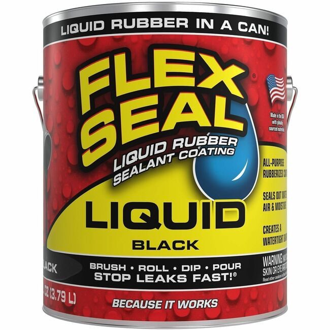 Swift Response, LLC Flex Seal Rubber Liquid 1 Gallon Black FLXUS855BLK012