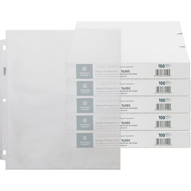 Business Source Protector Sheet Hvywght Clear BSN74550CT