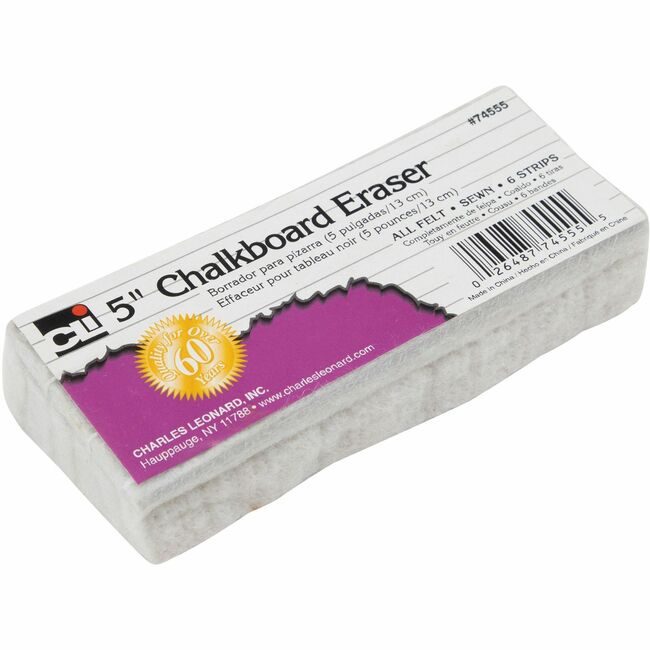 Charles Leonard Eraser Board 5X2" Felt LEO74555