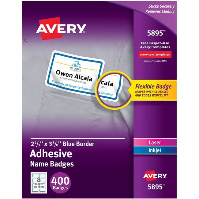 Avery Products Corporation Badge Adhesive Be Brdr 400 AVE5895